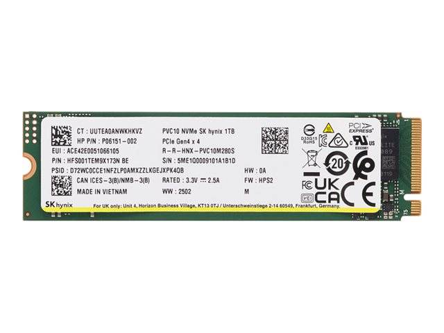 HP 1TB PCIe4x4 NVMe SSD
