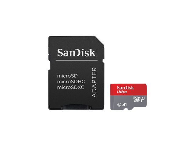 SanDisk Ultra - Flash memory card (microSDXC to SD adapter included) - 64 GB - A1 / UHS Class 1 / Class10 - microSDXC UHS-I