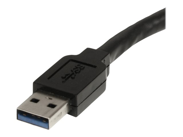 StarTech.com 32.8 ft Active USB 3.0 Extension Cable with AC Power Adapter - Shielded - Male to Female USB USB 3.1 Gen 1 Type A (5Gbps) Extender (USB3AAEXT10M) - USB extension cable - USB Type A (M) to USB Type A (F) - USB 3.0 - 10 m - active - black - for P/N: PEXUSB3S42V, PEXUSB3S44V, S352BU33HR, SVA5H2NEUA, USB3SAA3MBK