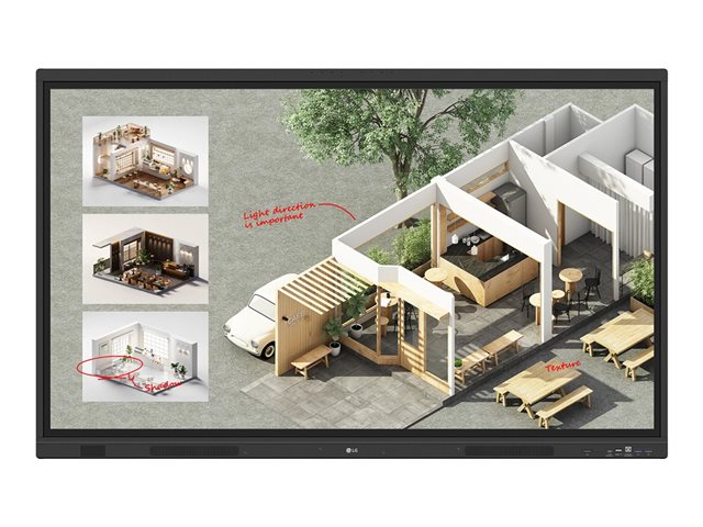 LG CreateBoard 55TR3DQ-B - 55\" Diagonal Class TR3DQ Series LED-backlit LCD display - education / business - with touchscreen (multi touch) / 8-microphone array - Android - 4K UHD (2160p) 3840 x 2160 - Direct LED - black