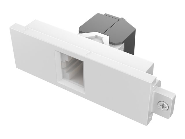 VISION Techconnect Modular AV Faceplate - LIFETIME WARRANTY - RJ45 CAT6A module - female on front - butterfly type - bare-wire punch-down on rear - Low NEXT noise design - System Warranty compliant - fixes into Techconnect surrounds - plastic - white