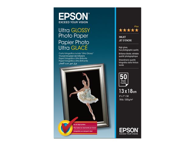 Epson Ultra Glossy Photo Paper - Glossy - 130 x 180 mm 50 sheet(s) photo paper - for EcoTank ET-1810, 2810, 2811, 2814, 2815, 2820, 2825, 2826, 2850, 2851, 2856, 4800, 4850