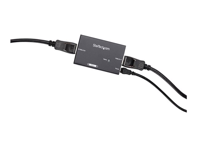 StarTech.com DisplayPort Signal Booster - DisplayPort to DisplayPort Video Signal Amplifier - 4K 60Hz DisplayPort Extender (DPBOOST) - Video/audio extender - up to 20 m