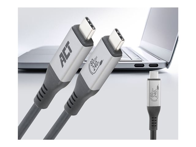 USB4 CM-CM 80G TB5 240W 1.5M. 1 stk
