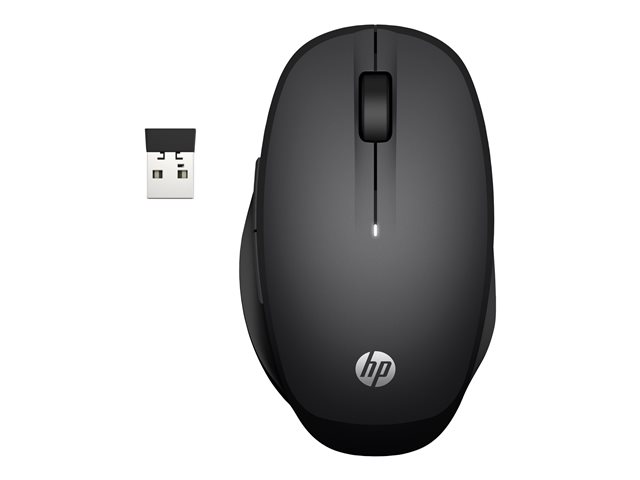 HP Dual Mode - Mouse - wireless - Bluetooth, 2.4 GHz - USB wireless receiver - black - for HP 21, 22, 24, 27, Pavilion 24, 27, 32, TP01