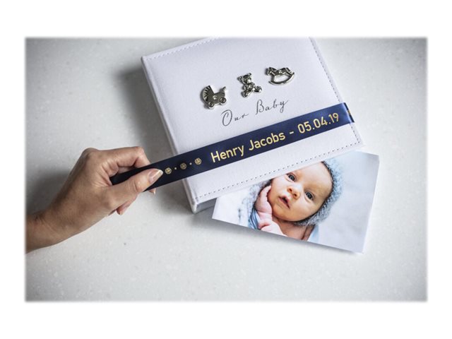Brother TZe-Rn54 - Satin - gold on navy blue - Roll (2.4 cm x 4 m) 1 cassette(s) ribbon tape - for Brother PT-D600, P-Touch PT-3600, D600, D800, E550, P750, P900, P950, P-Touch EDGE PT-P750