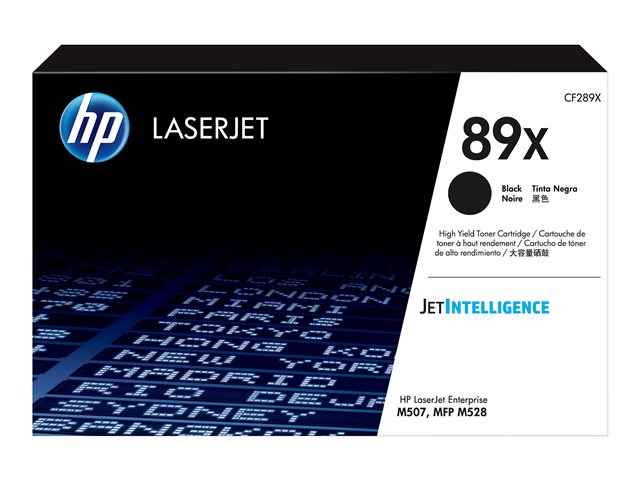 HP 89X - High capacity - black - original - LaserJet - toner cartridge (CF289X) - for LaserJet Enterprise M507, MFP M528, LaserJet Enterprise Flow MFP M528