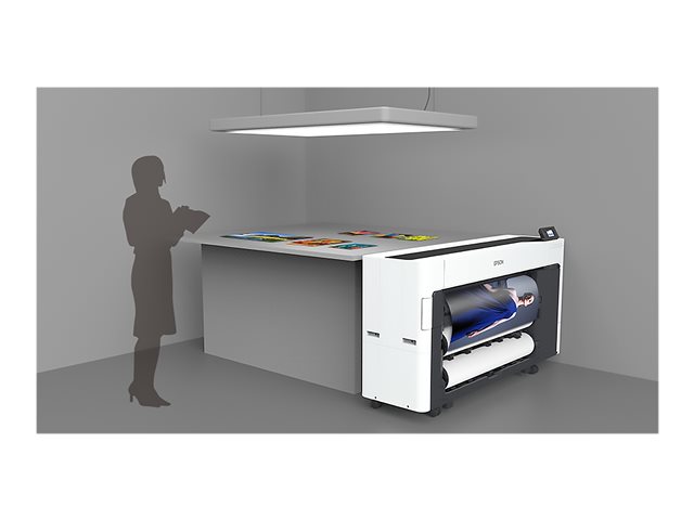Epson SureColor SC-T3700DE - 24\" large-format printer - colour - ink-jet - Roll (61 cm) - 2400 x 1200 dpi - up to 130 sq.m/hour (mono) / up to 130 sq.m/hour (colour) - USB, Gigabit LAN, Wi-Fi - cutter