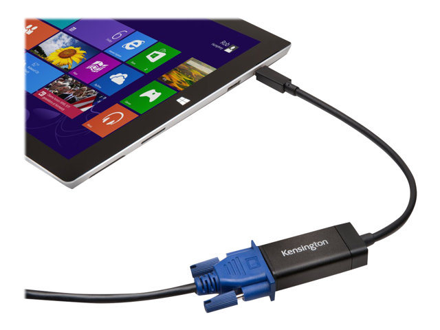 Kensington VM1000 Mini DisplayPort to VGA Adapter - Video converter - DisplayPort - VGA - black