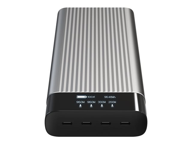 HyperJuice HJ245B - Power bank - USB-C - 27000 mAh - 245 Watt - PD 2.0, PD 3.0, QC 2.0, QC 3.0, Apple 2.4A, QC 4.0+ - 4 output connectors (4 x USB-C)