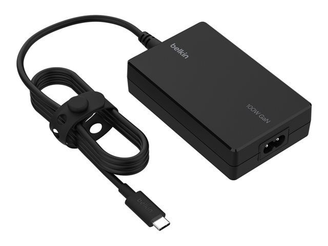 Belkin Connect USB-C Core - Power adapter - GaN technology - 100 Watt - PD (24 pin USB-C) - black
