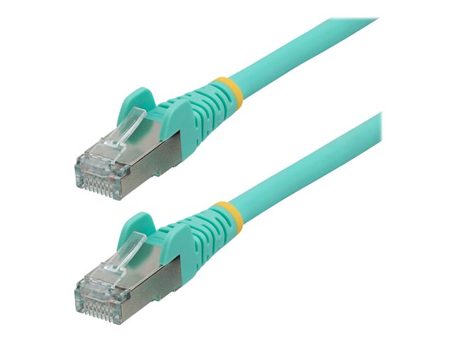 StarTech.com 10m CAT6a Ethernet Cable - Aqua - Low Smoke Zero Halogen (LSZH) - 10GbE 500MHz 100W PoE++ Snagless RJ-45 w/Strain Reliefs S/FTP Network Patch Cord - Patch cable - RJ-45 (M) to RJ-45 (M) - 10 m - S/FTP - CAT 6a - IEEE 802.3bt - snagless, stranded, molded, halogen-free - aqua