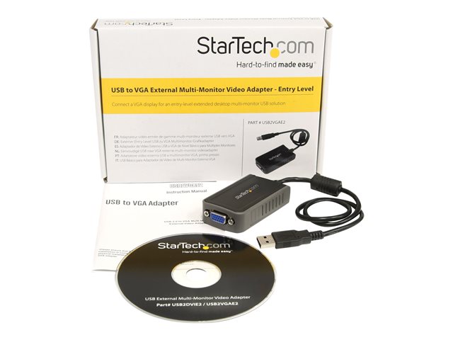 StarTech.com USB to VGA Adapter - 1440x900 - Adapter - TAA Compliant - USB male to HD-15 (VGA) female - 7.5 cm - grey - for P/N: MXT101MM