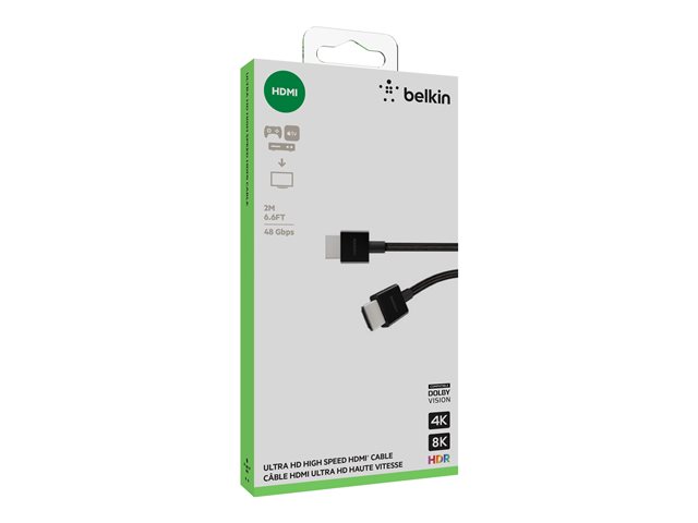 Belkin - Ultra High Speed - HDMI cable - HDMI male to HDMI male - 2 m - black