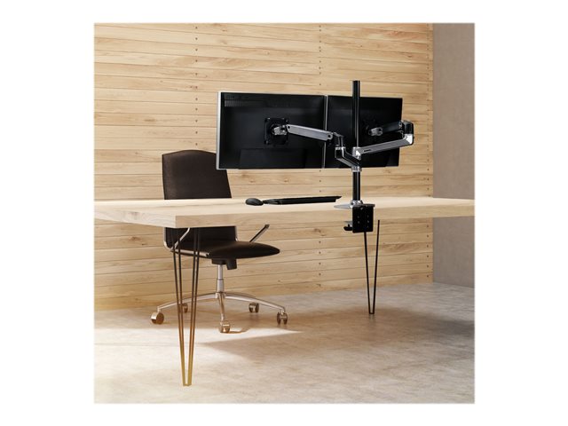 Ergotron LX - Mounting kit (dual stacking arm, tall pole) - for 2 LCD displays - aluminium, steel - polished aluminium with black accents - screen size: up to 40\"