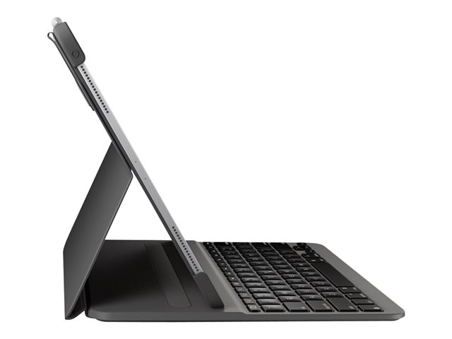 Logitech Slim Folio Pro - Keyboard and folio case - backlit - wireless - Bluetooth LE - QWERTZ - Swiss - for Apple 11-inch iPad Pro (1st generation, 2nd generation)