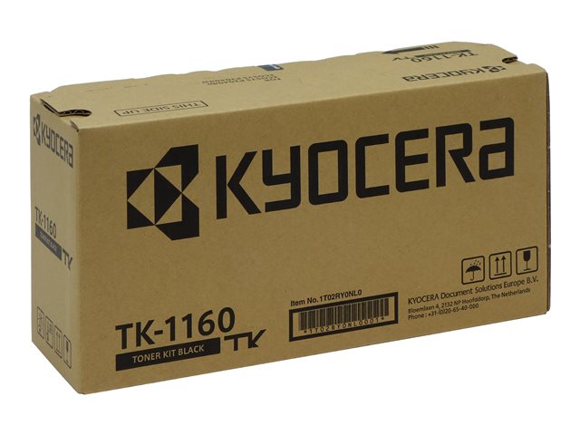 Kyocera TK 1160 - Black - original - toner cartridge - for ECOSYS P2040dn, P2040dn/KL2, P2040DN/KL3, P2040dw, P2040dw/KL2, P2040DW/KL3