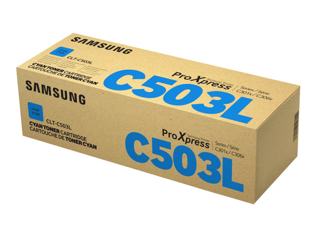 Samsung CLT-C503L - High Yield - cyan - original - toner cartridge (SU014A) - for ProXpress SL-C3010DW, SL-C3010ND, SL-C3060FR, SL-C3060FW, SL-C3060ND