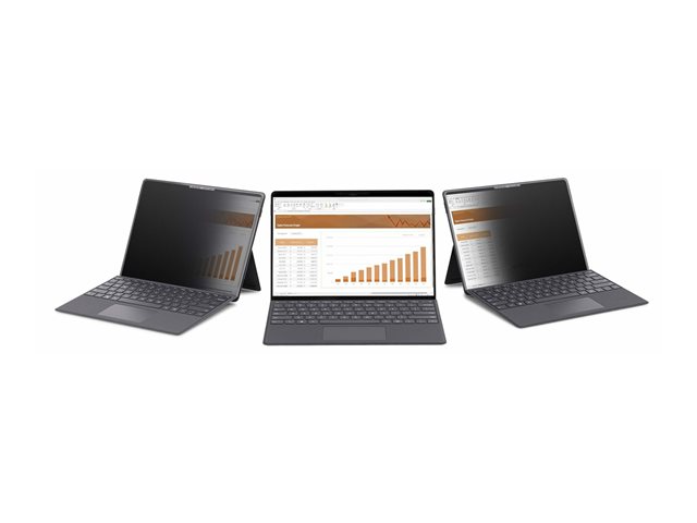 StarTech.com 4-Way 12.4in Surface Laptop Go 1/2/3 Privacy Screen Filter, Portrait/Landscape, Touch-Enabled, +/- 30 Deg. View, Blue Light Reduction, Matte Finish - Notebook privacy filter (horizontal) - adhesive - 12.4\" - black