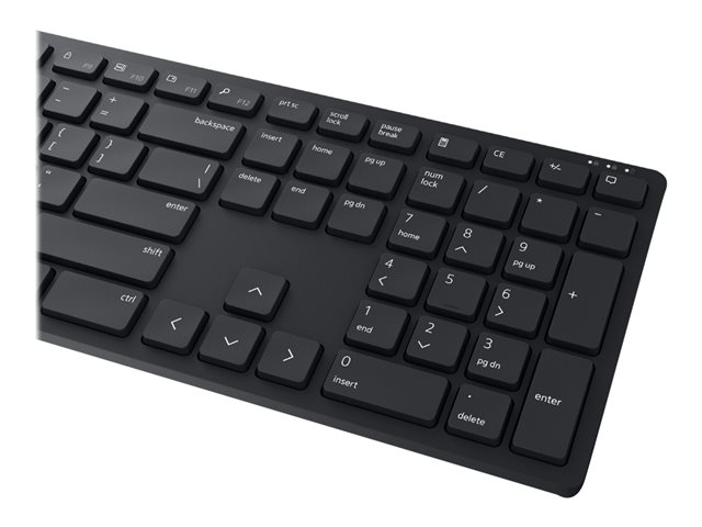 Dell Pro KM5221W - Keyboard and mouse set - wireless - 2.4 GHz - QWERTY - US International - black
