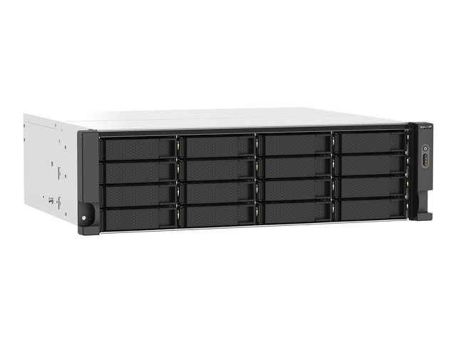 QNAP TS-1673AU-RP - NAS server - 16 bays - rack-mountable - SATA 6Gb/s - RAID RAID 0, 1, 5, 6, 10, JBOD, 5 hot spare, 6 hot spare, 10 hot spare - RAM 16 GB - Gigabit Ethernet / 2.5 Gigabit Ethernet - iSCSI support - 3U