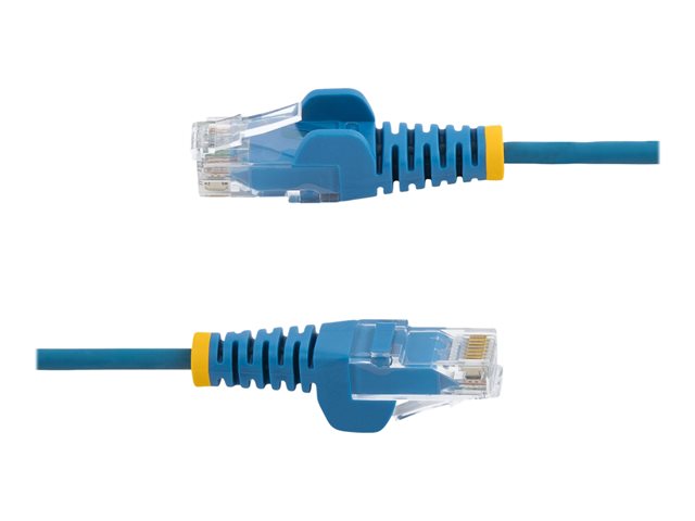StarTech.com 50cm Slim LSZH CAT6 Ethernet Cable, 10 Gigabit Snagless RJ45 100W PoE Patch Cord, CAT 6 10GbE UTP Network Cable w/Strain Relief, Blue, Fluke Tested/ETL, Low Smoke Zero Halogen - Category 6 - 28AWG (N6PAT50CMBLS) - Patch cable - RJ-45 (M) to RJ-45 (M) - 50 cm - CAT 6 - snagless - blue