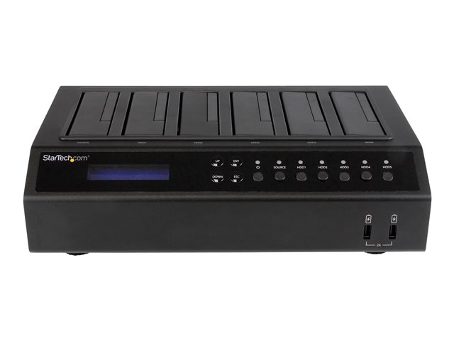 StarTech.com 6 Bay USB 3.0/ eSATA Duplicator and Eraser Dock for 2.5\" & 3.5\" SATA SSD HDD - 1:5 Standalone Cloner & Wiper Docking Station (SATDOCK5U3ER) - Hard drive duplicator - 5 bays (SATA-300)