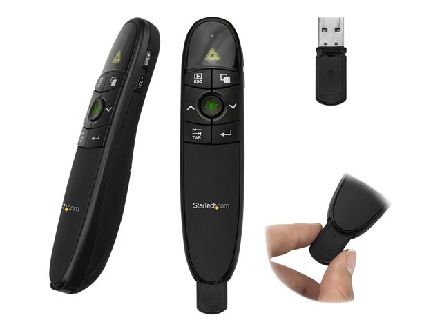 StarTech.com Wireless Presentation Remote with Red Laser Pointer - 90 ft. - PowerPoint Presentation Clicker for Mac & Windows (PRESREMOTE) - Presentation remote control - RF