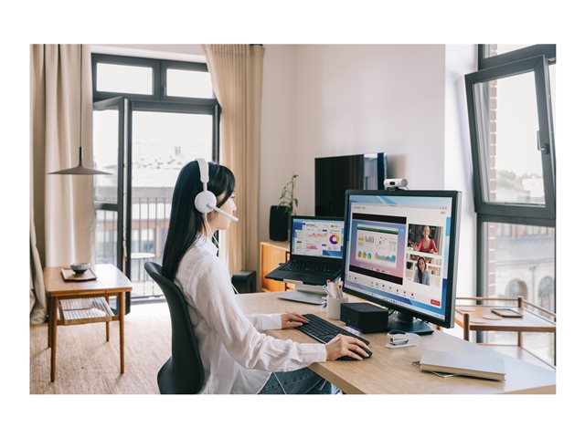Logitech Zone Wired 2 - Headset - on-ear - wired - active noise cancelling - off-white