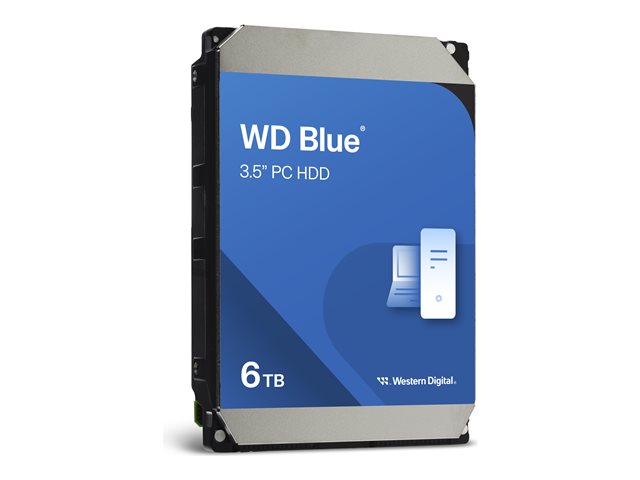WD Blue WD60EZAX - Hard drive - 6 TB - internal - 3.5\" - SATA 6Gb/s - 5400 rpm - buffer: 256 MB