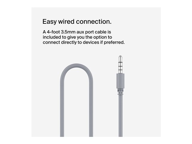 Belkin SoundForm Mini - Headphones with mic - on-ear - Bluetooth - wireless, wired - 3.5 mm jack - blue