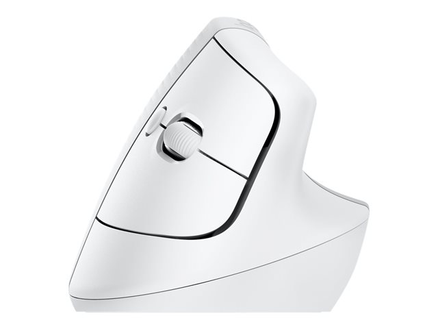 Logitech Lift for Mac - Vertical mouse - ergonomic - optical - 6 buttons - wireless - Bluetooth - Logitech Logi Bolt USB receiver - off-white - for Apple MacBook
