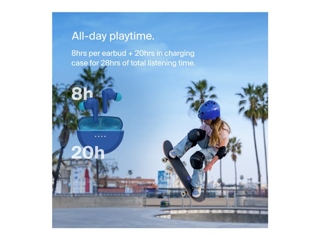 Belkin SoundForm Nano 2 for Kids - True wireless earphones with mic - in-ear - Bluetooth - blue