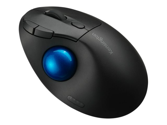 Kensington Pro Fit Ergo TB450 EQ - Trackball - ergonomic - optical - 7 buttons - wireless - 2.4 GHz, Bluetooth - USB wireless receiver