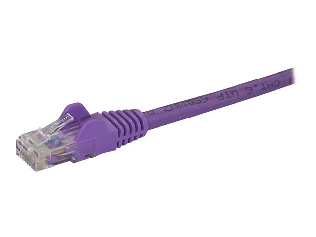 StarTech.com 5m CAT6 Ethernet Cable, 10 Gigabit Snagless RJ45 650MHz 100W PoE Patch Cord, CAT 6 10GbE UTP Network Cable w/Strain Relief, Purple, Fluke Tested/Wiring is UL Certified/TIA - Category 6 - 24AWG (N6PATC5MPL) - Patch cable - RJ-45 (M) to RJ-45 (M) - 5 m - CAT 6 - snagless - purple