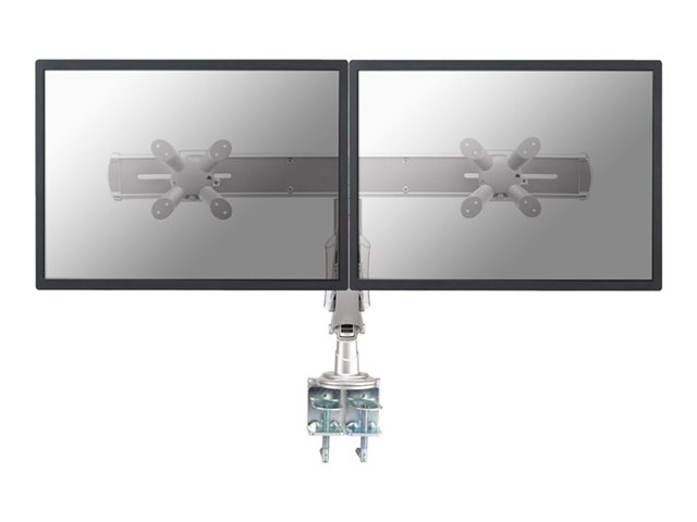 Neomounts FPMA-D940D - Mounting kit - full-motion - for LCD display - silver - screen size: 10\"-24\" - clamp mountable, desk-mountable