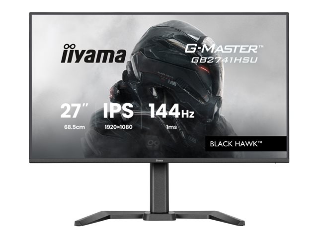 27\"WIDE LCD, G-Master Black Hawk, 1920 x 1080, 144 Hz IPS panel, LED Bl., Freesync,  USB-Hub(2xOut v2.0), Pivot, Height Adjust.(15cm),  350 cd/m², 1500:1 Static Contrast, 80.000.000:1 ACR, Speakers, DisplayPort, HDMI, 1ms(MPRT), Black Tuner