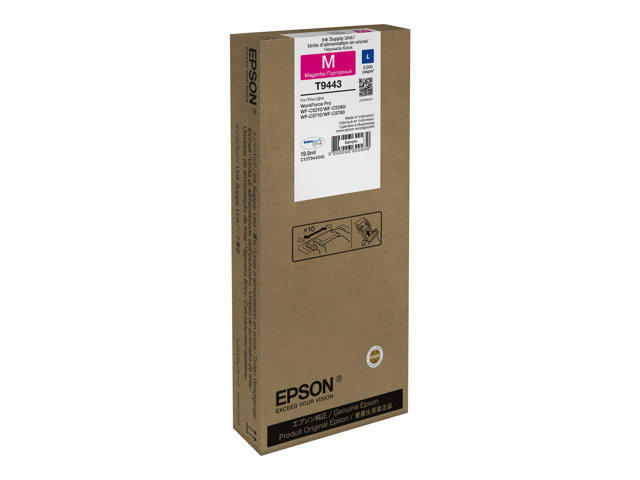 Epson T9443 - 19.9 ml - L size - magenta - original - ink cartridge - for WorkForce Pro WF-C5210DW, WF-C5290DW, WF-C5710DWF, WF-C5790DWF