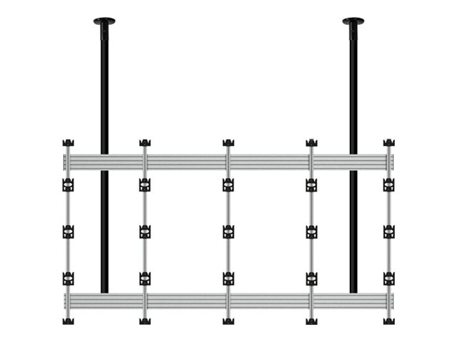 B-TECH System X BT93INFWP-C-4X4 - Mounting kit (ceiling mount) - open frame - for 4x4 dvLED video wall - black, silver - ceiling mountable