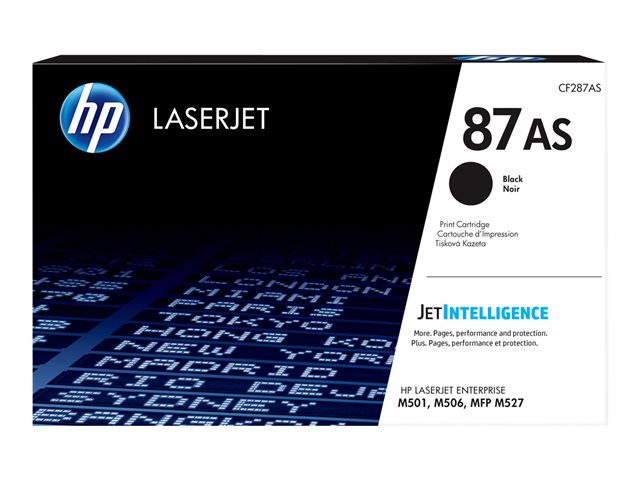 HP 87AS - Black - original - LaserJet - toner cartridge (CF287AS) - for LaserJet Managed E50045, LaserJet Managed Flow MFP E52545