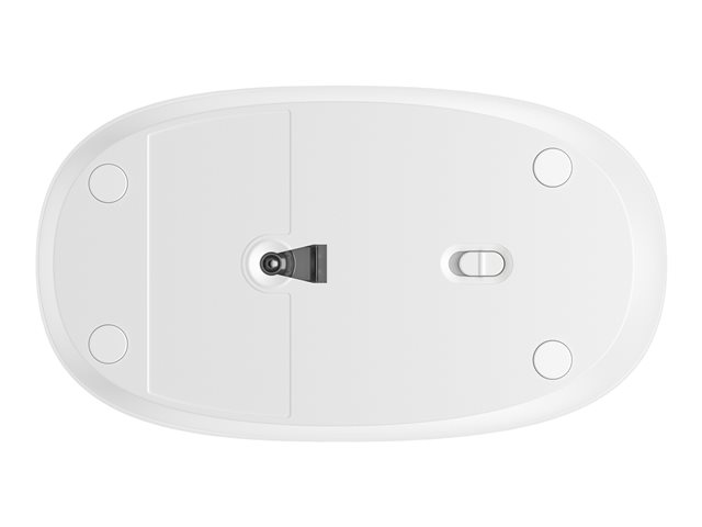 HP 240 - Mouse - right and left-handed - optical - 3 buttons - wireless - Bluetooth 5.1 - lunar white