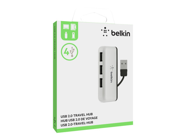 Belkin Travel - Hub - 4 x USB 2.0 - desktop