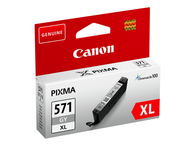Canon CLI-571GY XL - 11 ml - High Yield - grey - original - ink tank - for PIXMA MG7750, MG7751, MG7752, MG7753, TS8050, TS8051, TS8052, TS8053, TS9050, TS9055