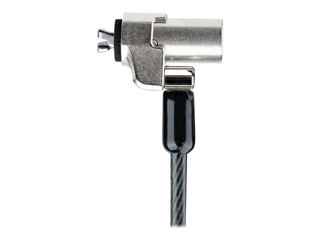 StarTech.com Laptop cable lock 6Ft Compatible With Noble Wedge, Laptop Cable Lock, 6Ft (2m), Anti-Theft Keyed Lock, Security Cable Lock For Dell XPS/Latitude, Cut-Resistant Steel Cable Lock For Laptop (NBLWK-LAPTOP-LOCK) - Security cable lock - silver, black - 2 m