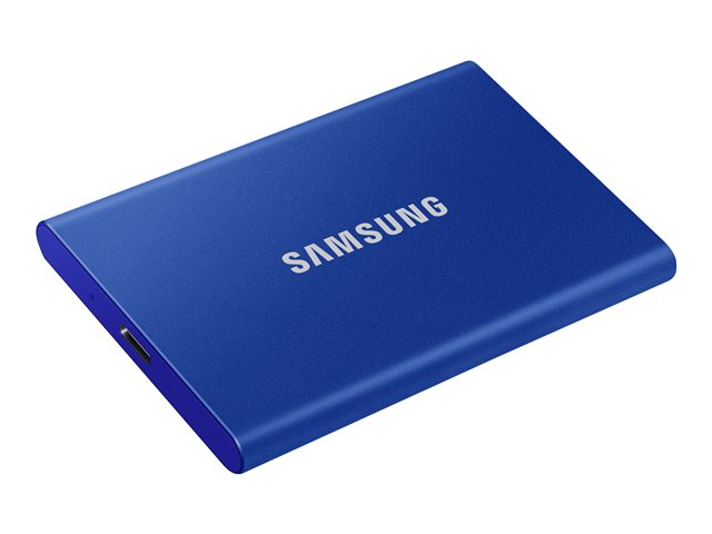 Samsung T7 MU-PC2T0H - Solid state drive - encrypted - 2 TB - external (portable) - USB 3.2 Gen 2 (USB-C connector) - 256-bit AES - indigo blue