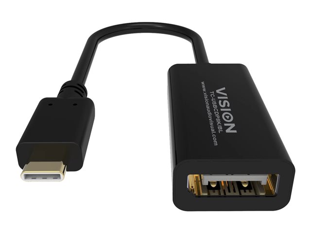 VISION - Adapter - USB-C male to DisplayPort female - 15 cm - black - 8K60Hz (7680 x 4320) support