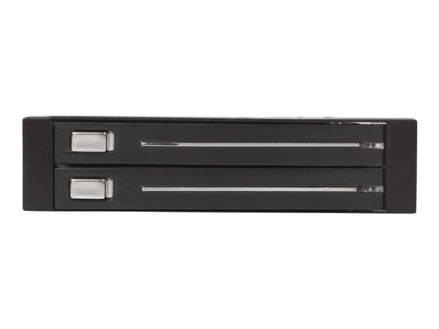 StarTech.com 2 Drive 2.5in Trayless Hot Swap SATA Mobile Rack Backplane - Dual Drive SATA Mobile Rack Enclosure for 3.5 HDD (HSB220SAT25B) - Storage bay adapter - black