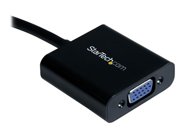 StarTech.com Micro HDMI® to VGA Adapter Converter for Smartphones / Ultrabook / Tablet - 1920x1080 - Micro HDMI Male to VGA Female (MCHD2VGAE2) - Video converter - HDMI - VGA - black