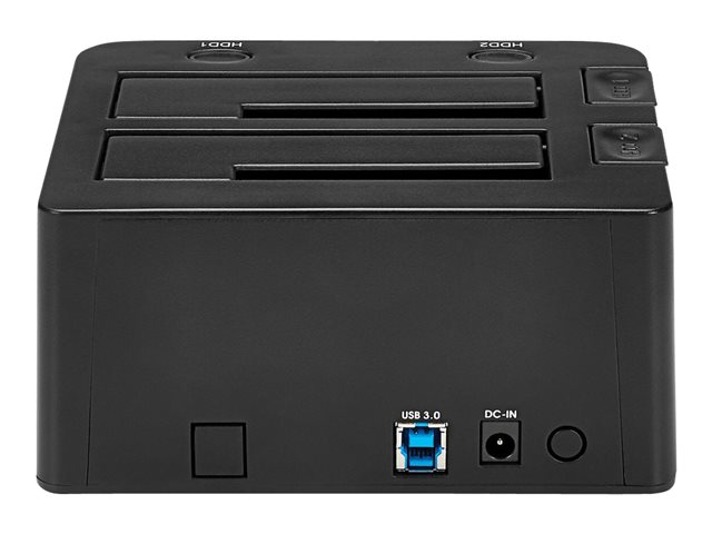 StarTech.com Dual-Bay USB 3.0 to SATA Hard Drive Docking Station, USB Hard Drive Dock, External 2.53.5 SATA IIIIII, SSDHDD Docking Station, Hot-Swap Hard Drive Bay - Top-Loading - Storage controller - 2.5\", 3.5\" - SATA 6Gb/s - USB 3.0 - black - for P/N: SVA12M5NA
