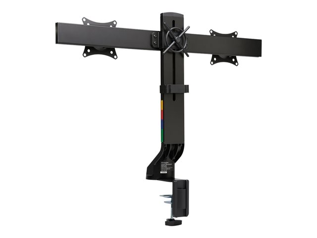 Kensington SmartFit Space-Saving Dual Monitor Arm - Mounting kit - Tilt & Swivel - for 2 monitors - aluminium, plastic, steel - black - screen size: up to 27\" - desktop, C-clamp, grommet, desk-mountable